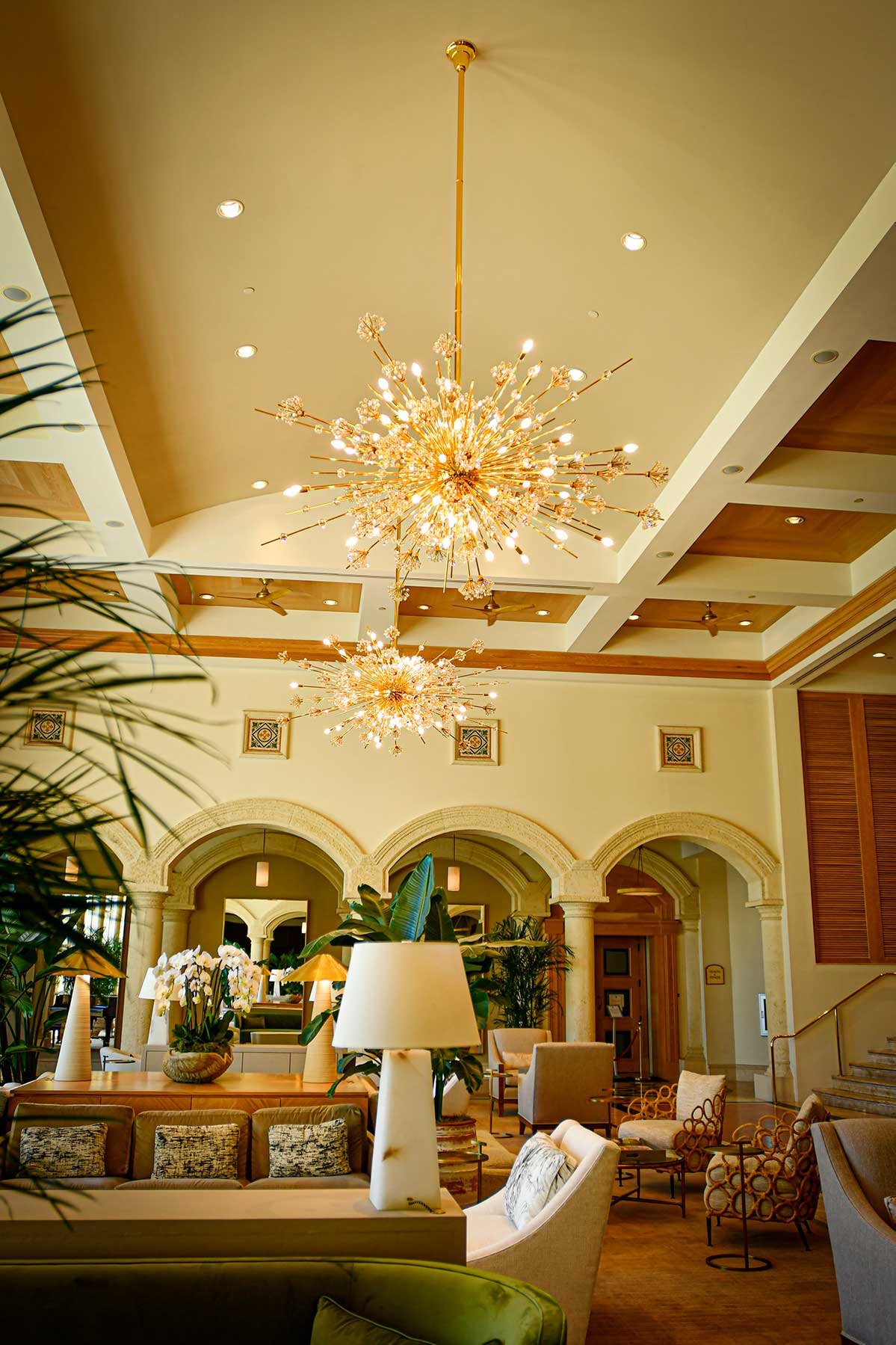 Creating the right chandelier centerpiece statement for your large room.